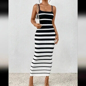 Striped PatternCami Bodycon Dress